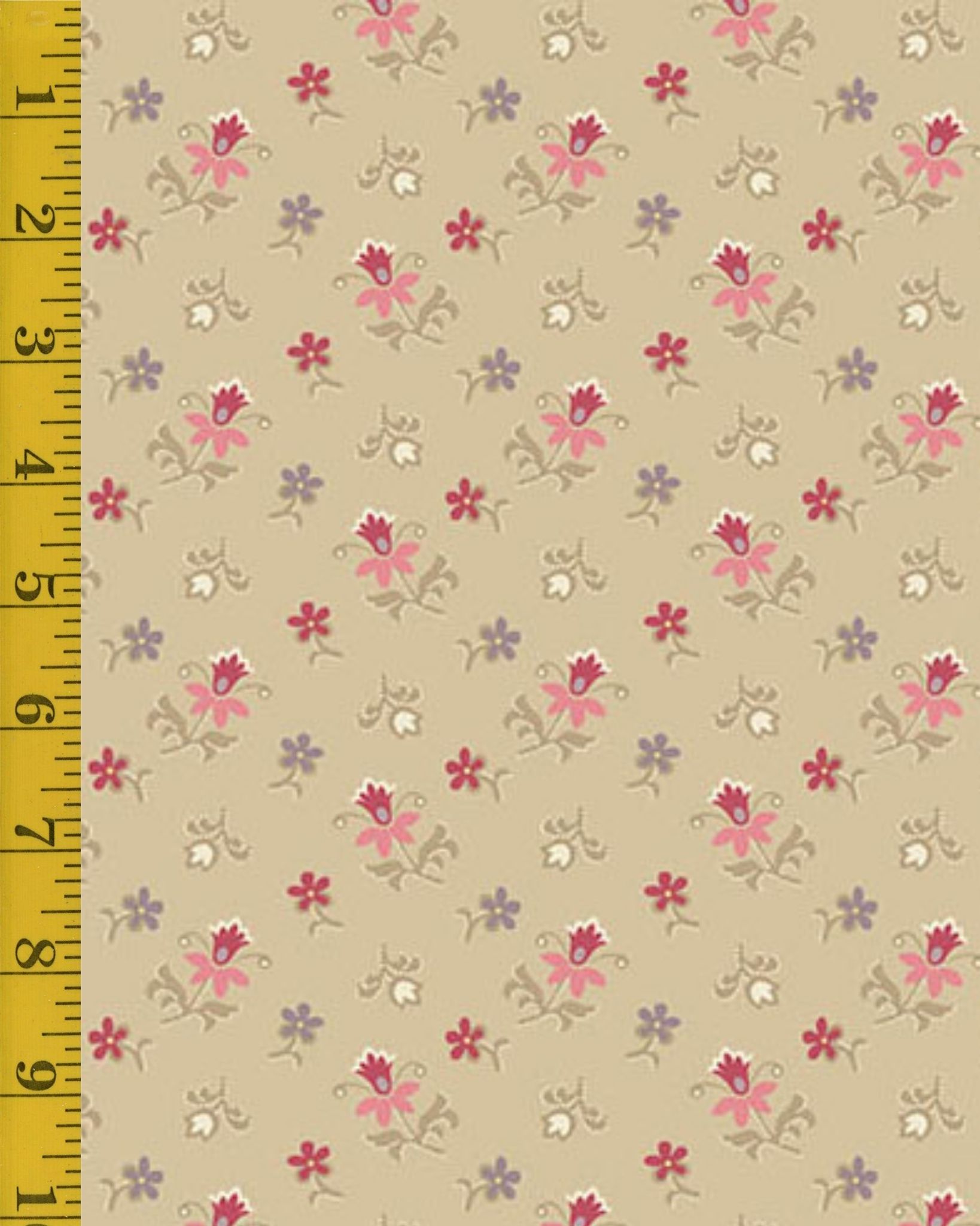 Andover Fabrics Wildflower Cottage: Scatter Garden - Buff #26-1413