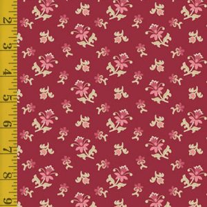 Andover Fabrics Wildflower Cottage: Scatter Garden - Crimson #26-1414