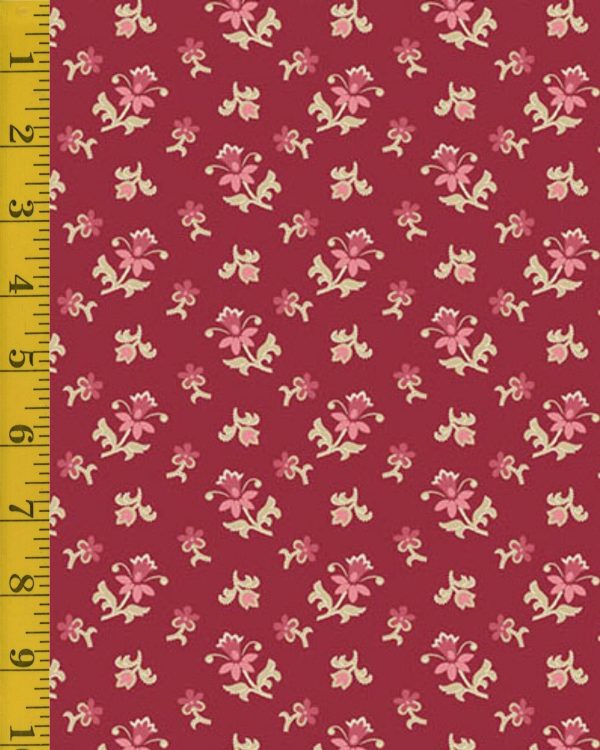 Andover Fabrics Wildflower Cottage: Scatter Garden - Crimson #26-1414