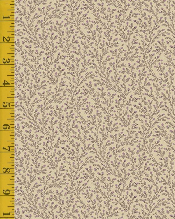Andover Fabrics Wildflower Cottage: Heather - Sand #26-1421
