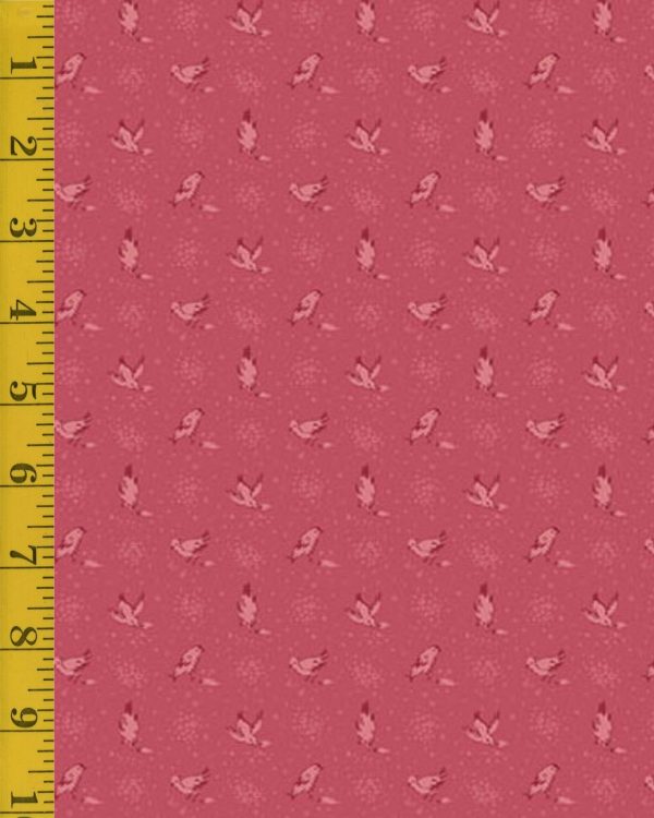 Andover Fabrics Wildflower Cottage: Meadowlarks - Poppy #26-1429