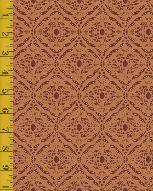 Riley Blake Designs Olive Grove: Damask - Terra Cotta #26-8659