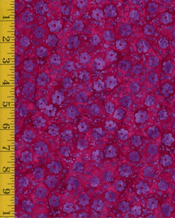 Riley Blake Designs Expressions Batiks Daisy Dots: Masquerade Floral- Purple #26-8668