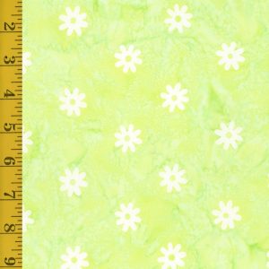Riley Blake Designs Expressions Batiks Daisy Dots: Floral - Chartreuse #26-8674