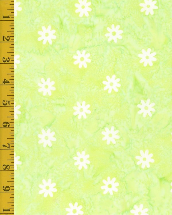 Riley Blake Designs Expressions Batiks Daisy Dots: Floral - Chartreuse #26-8674