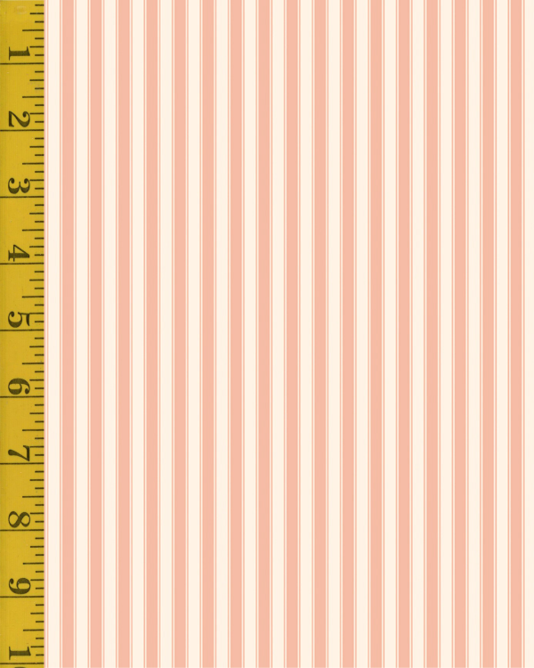 Riley Blake Designs Rose & Violet's Bouquet des Fleurs: Stripes - Peach #26-8694
