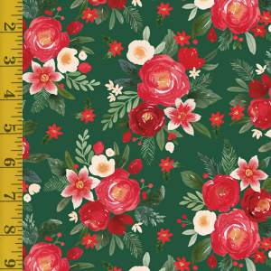 Riley Blake Designs Charming Christmas: Main - Green #26-8737