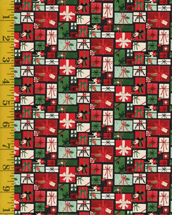 Riley Blake Designs Charming Christmas: Pretty Presents - Black #26-8740