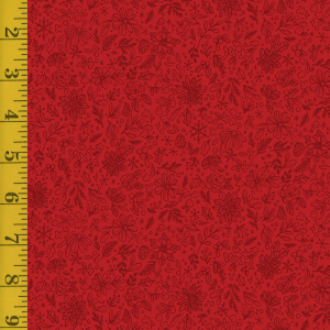 Riley Blake Designs Charming Christmas: Floral Outline - Red #26-8744