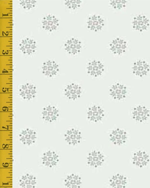 Andover Fabrics: Petit Point: Flower Circles - Teal #26-1438