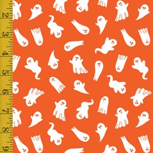 Benartex: Black & Boo: Little Ghosts - Orange #25-4572