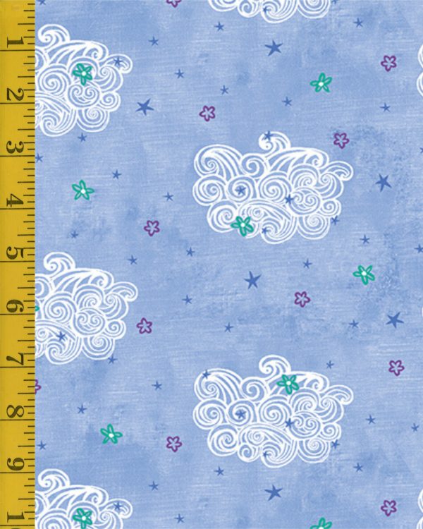 Benartex: Dreamers: Fantasy Clouds - Lt Royal #26-4831