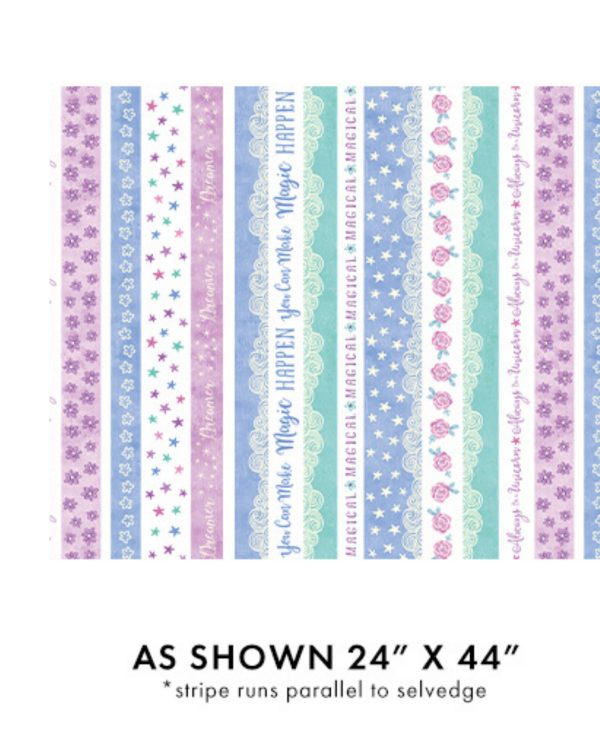 Benartex: Dreamers: Stripe - Turq/Multi #26-4833