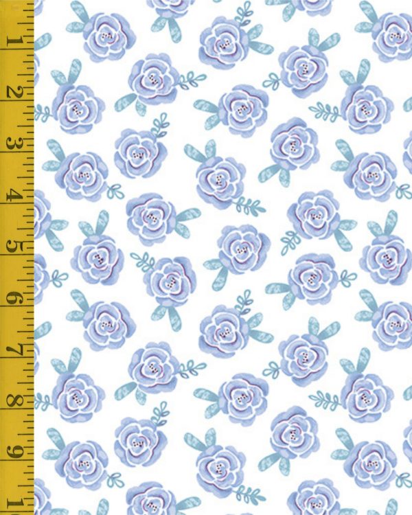 Benartex: Dreamers: Roses - Blue/White #26-4834