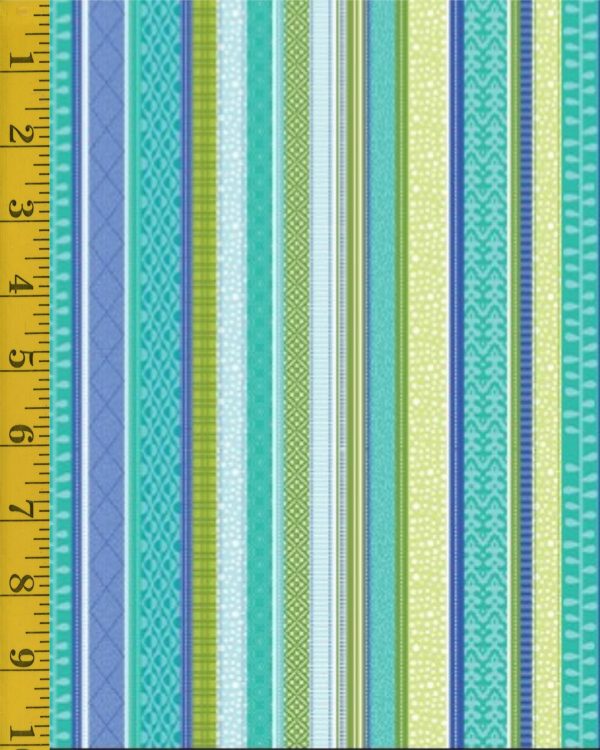 Benartex: Serendipity: Stripe - Teal #26-4839