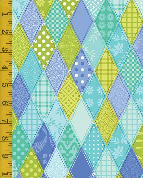 Benartex: Serendipity: Diamond Patch - Teal #26-4840