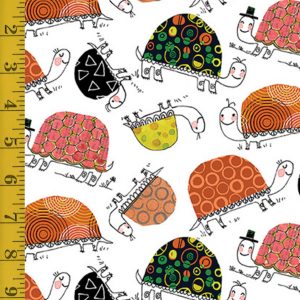 Benartex: Frogtastic: Turtles - White/Orange #26-4842