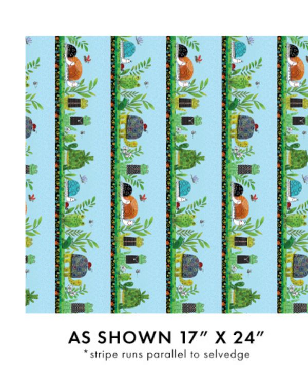 Benartex: Frogtastic: Stripe - Turquoise #26-4850