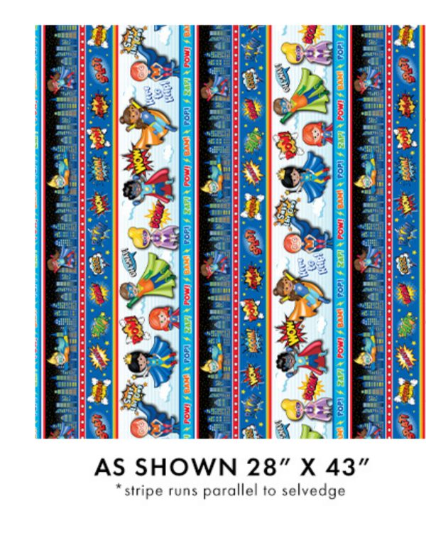 Benartex My Hero: Stripe - Multi #26-4851