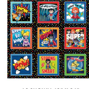 Benartex My Hero: Boxes - Black #26-4852