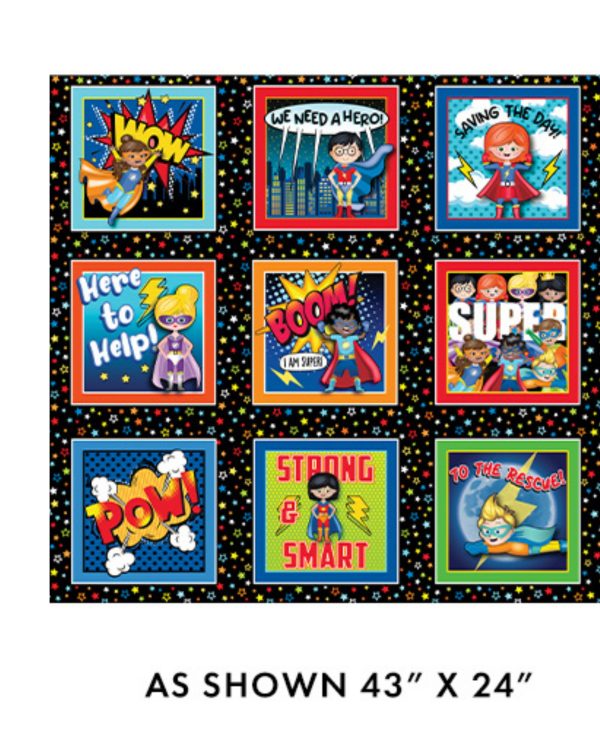Benartex My Hero: Boxes - Black #26-4852