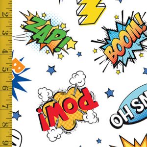 Benartex My Hero: Words - White #26-4853