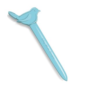 Riley Blake Designs: Bird Stiletto Point Turner - Blue #26-8746