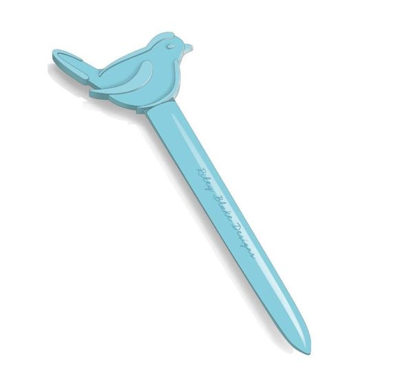 Riley Blake Designs: Bird Stiletto Point Turner - Blue #26-8746