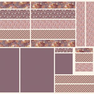Riley Blake Designs: Evening on the Prairie: Cottage Core Tote Panel - Grape #26-8747