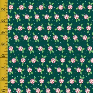 Free Spirit Fabrics So Much Joy: Holly Peppermints - Green #26-3201