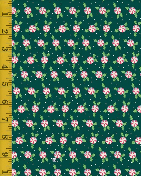 Free Spirit Fabrics So Much Joy: Holly Peppermints - Green #26-3201