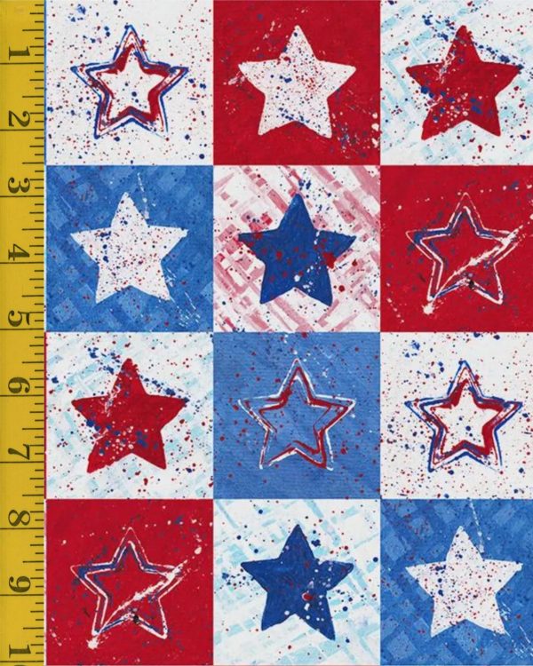 Free Spirit Fabrics Americana: Serenity Stars - Multi #26-3205