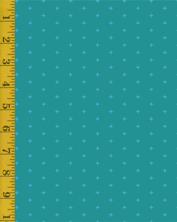 Free Spirit Fabrics Chromatics: Cross Stitch - Turquoise #26-3230