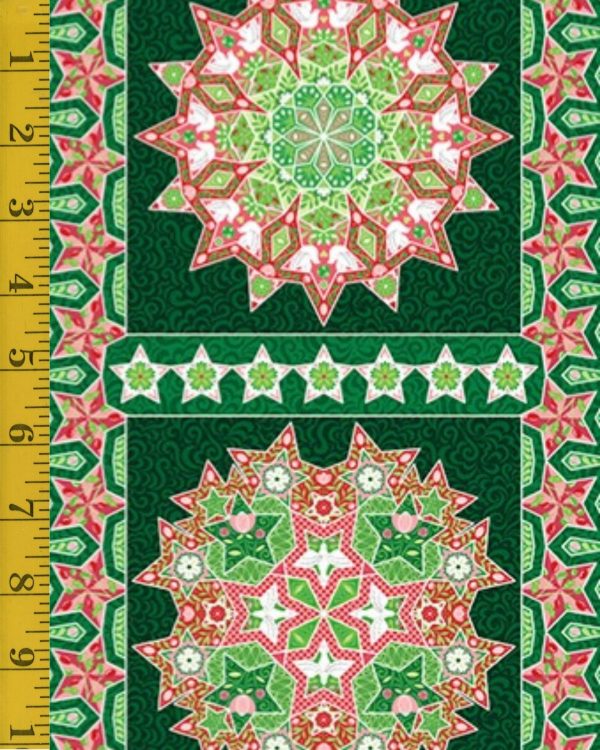 Benartex Peace on Earth (Holiday): Peace on Earth Holiday Panel Green - #26-4858