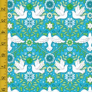 Benartex Peace on Earth (Winter): Damask Jade - #26-4863