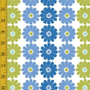 Benartex Chalk Garden: Daisy Ombre Stripe Blue/Multi - #26-4871