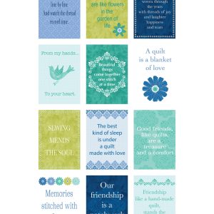 Benartex Chalk Garden: Chalk Inspirations Panel Blue/Multi - #26-4873