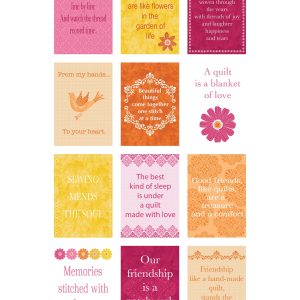 Benartex Chalk Garden: Chalk Inspirations Panel Pink/Multi - #26-4874
