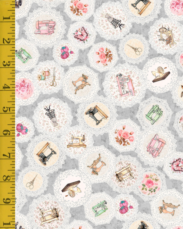 QT Fabrics Sew Shabby Chic: Gray - #26-6618