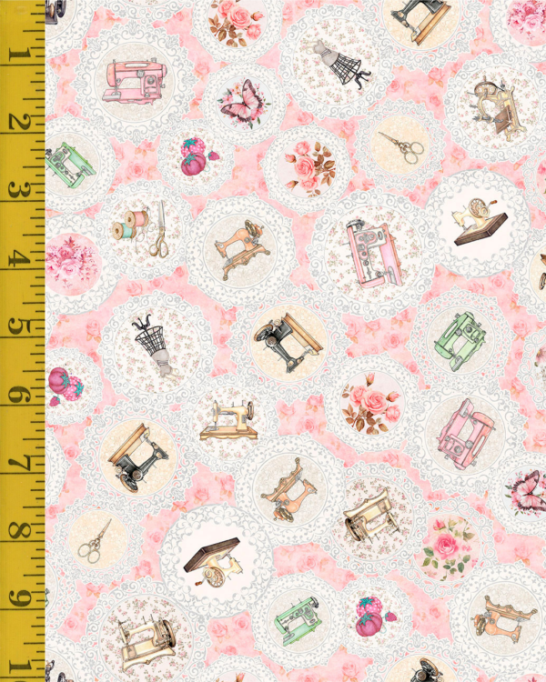 QT Fabrics Sew Shabby Chic: Pink - #26-6619