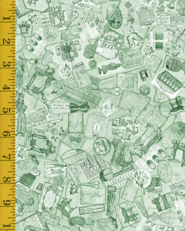 QT Fabrics Sew Shabby Chic: Lt Green - #26-6621