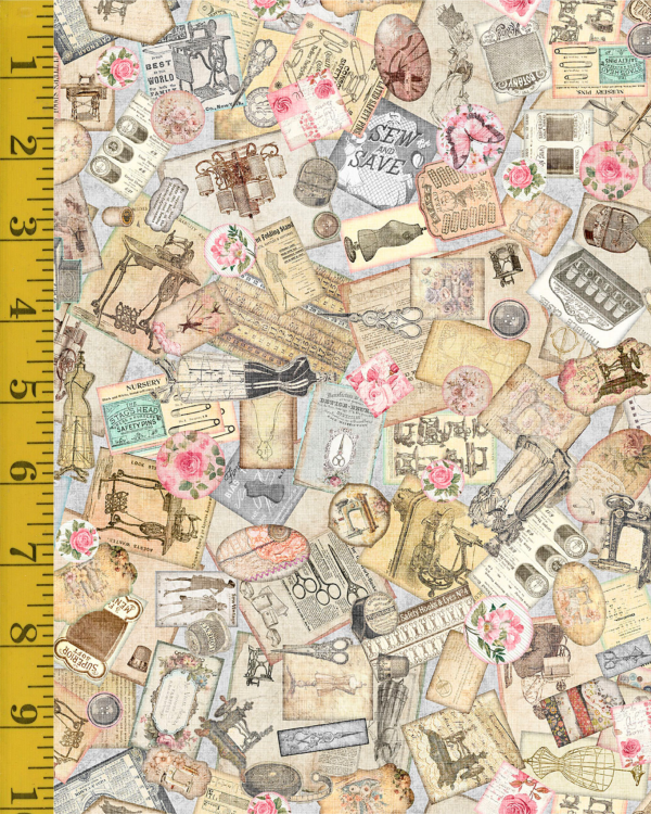 QT Fabrics Sew Shabby Chic: Gray - #26-6622