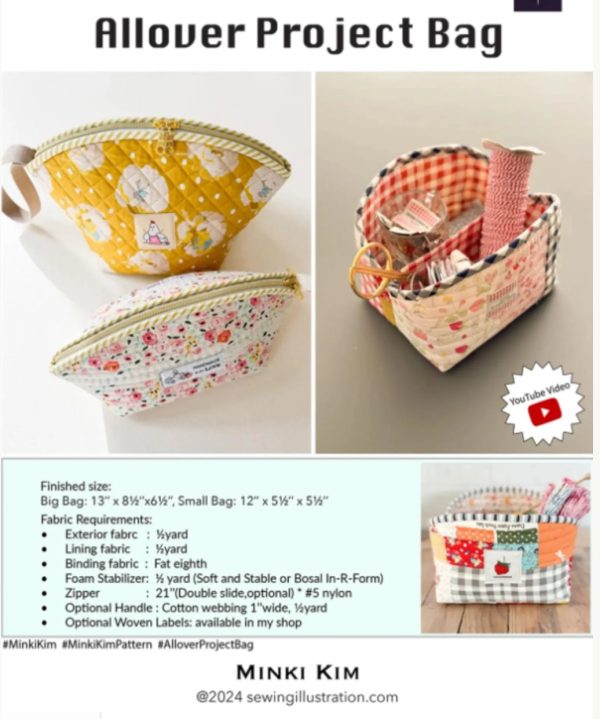 Riley Blake Designs Minki Kim Allover Project Bag Pattern - #26-8760