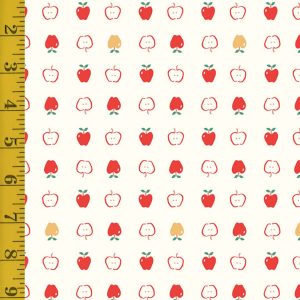 Riley Blake Designs Cotton Nook: Vintage White Apples - Vintage White #26-8784