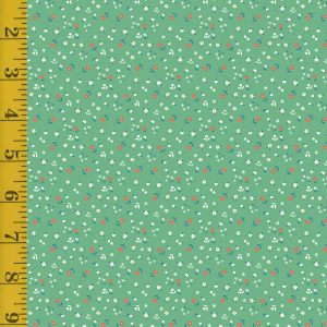 Riley Blake Designs Cotton Nook: Green Flowers - Green #26-8790