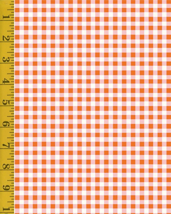 Riley Blake Designs Cotton Nook: Orange Plaid - Orange #26-8792