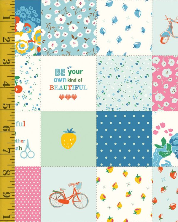 Riley Blake Designs Cotton Nook: Blue Patchwork - Blue #26-8794