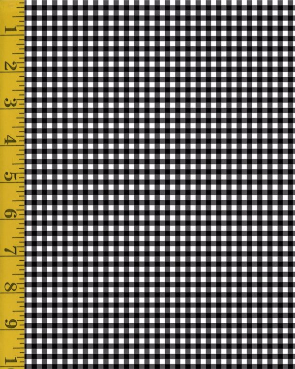 Riley Blake Designs Little Ladybugs: Black Gingham - Black #26-8815
