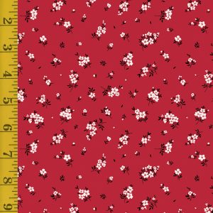 Riley Blake Designs Little Ladybugs: Red Mini Flowers - Red #26-8819