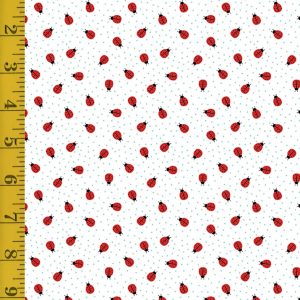 Riley Blake Designs Little Ladybugs: White Ladybugs - White #26-8820